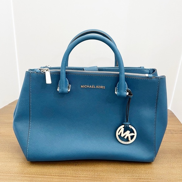 Michael Kors Handbags - Michael Kors Sutton Satchel Teal